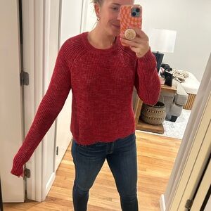 Autumn Cashmere Red Crew Neck Sweater